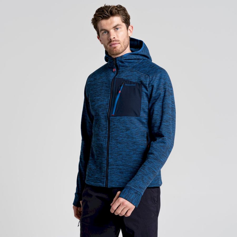 Men's Craghoppers Tarbert Hooded Jackets Blue | UXJ178JK