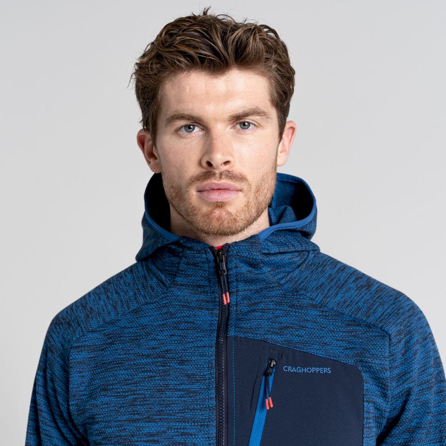 Men's Craghoppers Tarbert Hooded Jackets Blue | UXJ178JK