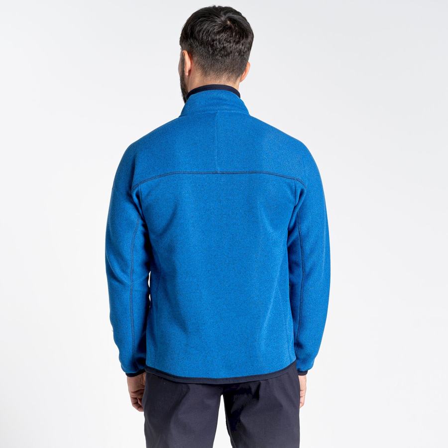 Men's Craghoppers Torney Half Zip Sweaters Blue | ELB2087PW