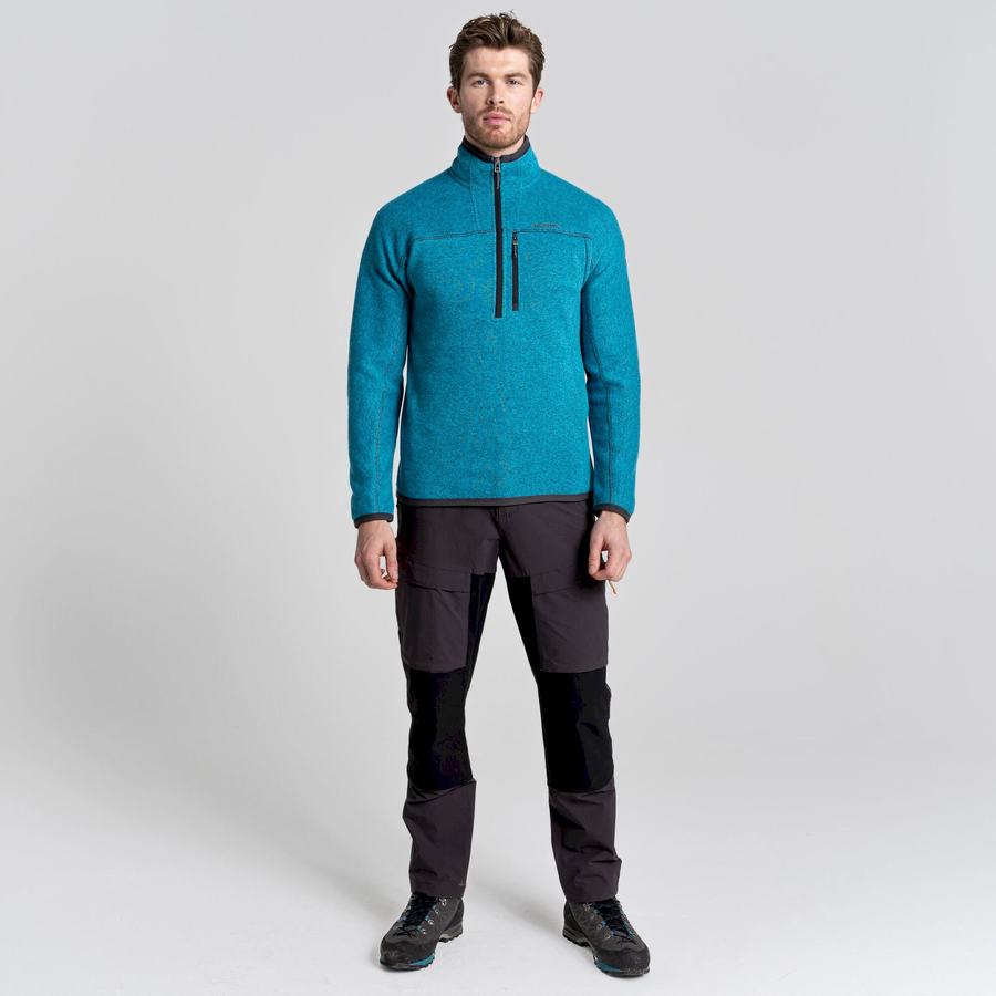 Men's Craghoppers Torney Half Zip Sweaters Blue | TTI7678CG