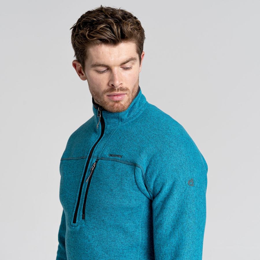 Men's Craghoppers Torney Half Zip Sweaters Blue | TTI7678CG