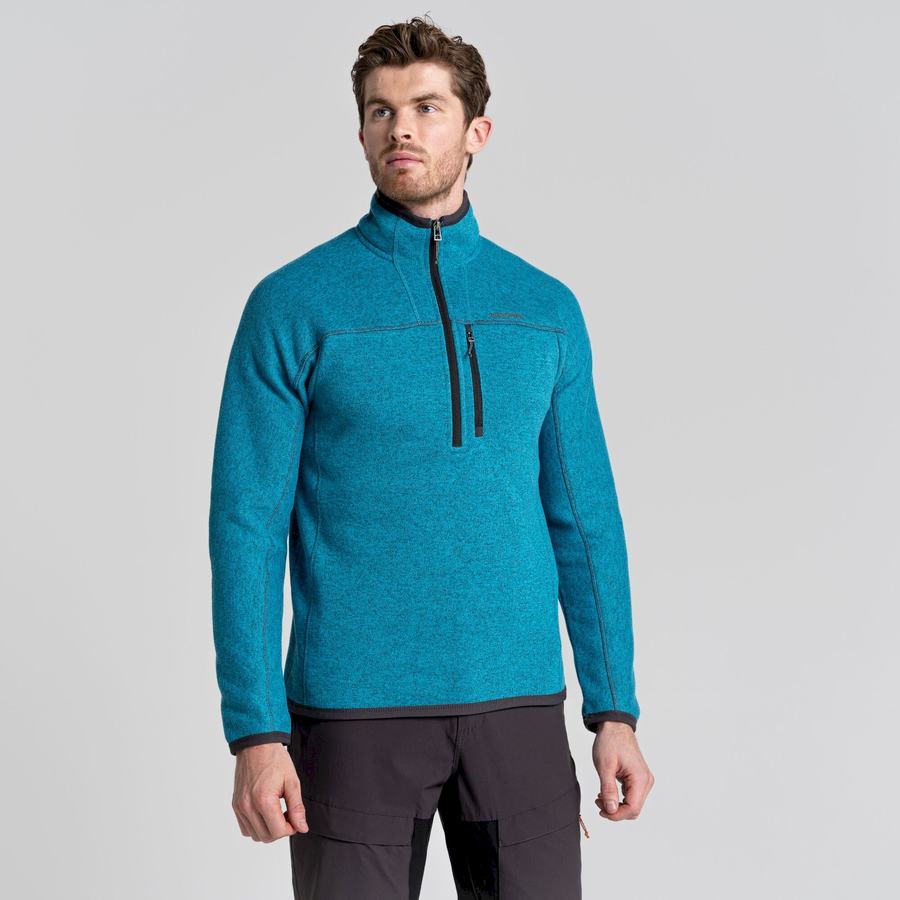 Men\'s Craghoppers Torney Half Zip Sweaters Blue | TTI7678CG