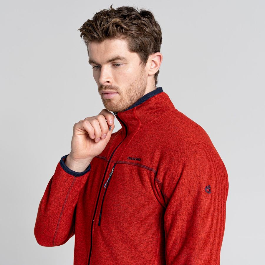 Men's Craghoppers Torney Sweaters Red | CVK7541YA