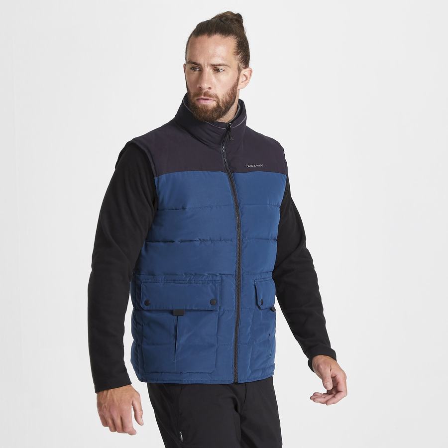 Men's Craghoppers Trillick Downlike Gilets Navy Blue | NTE8259LS