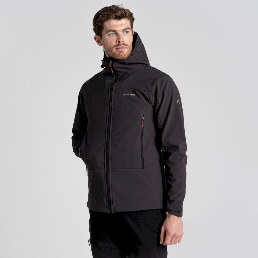 Men's Craghoppers Tripp Hooded Jackets Black | CVC161PF