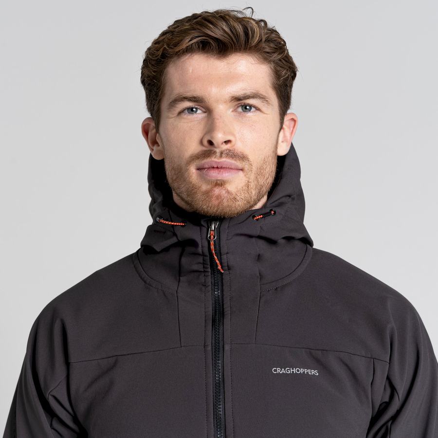 Men's Craghoppers Tripp Hooded Jackets Black | CVC161PF