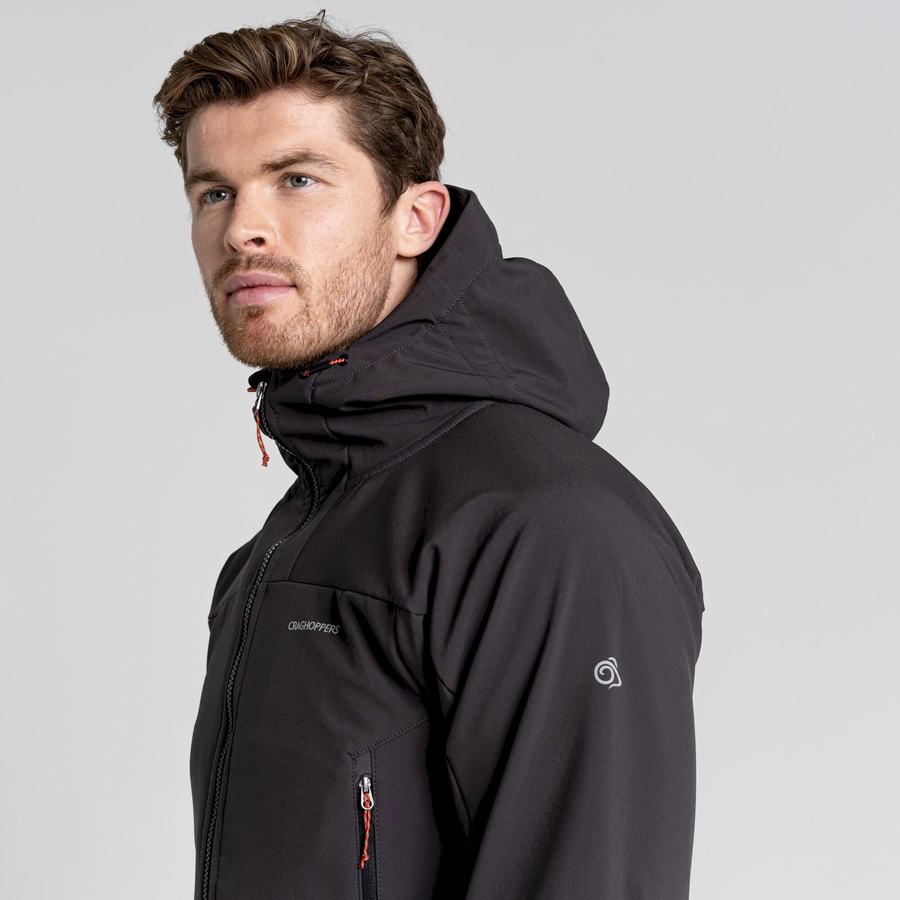 Men's Craghoppers Tripp Hooded Jackets Black | CVC161PF