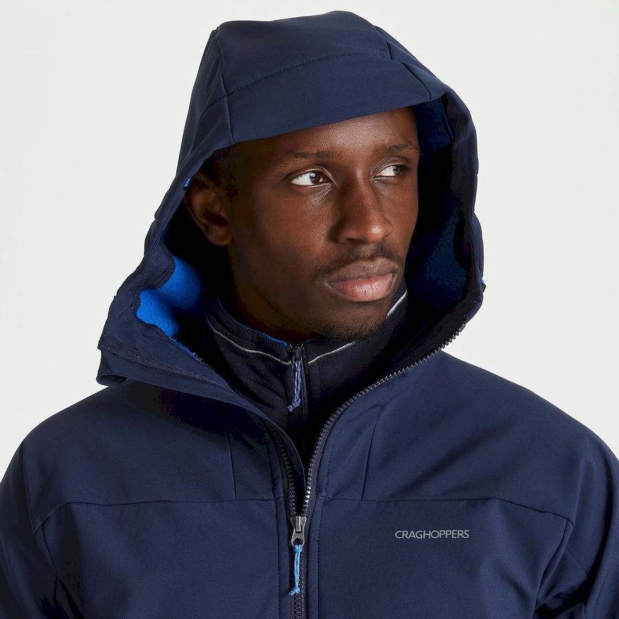 Men's Craghoppers Tripp Hooded Jackets Blue Navy | LQS716ME