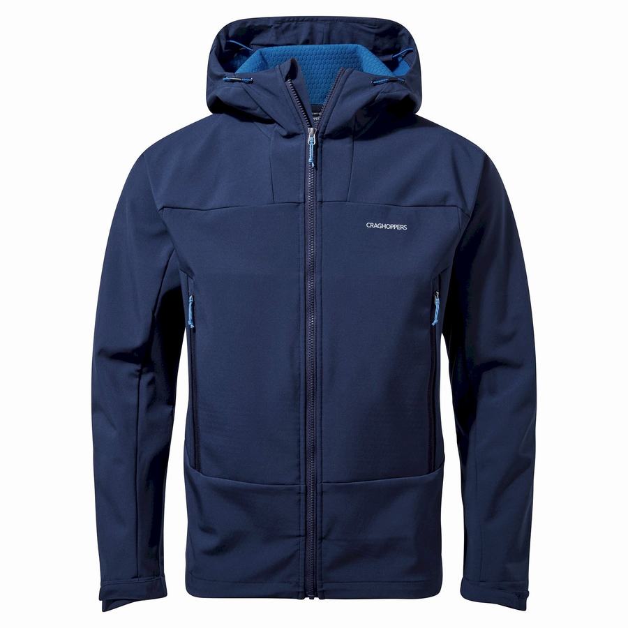 Men's Craghoppers Tripp Hooded Jackets Blue Navy | LQS716ME