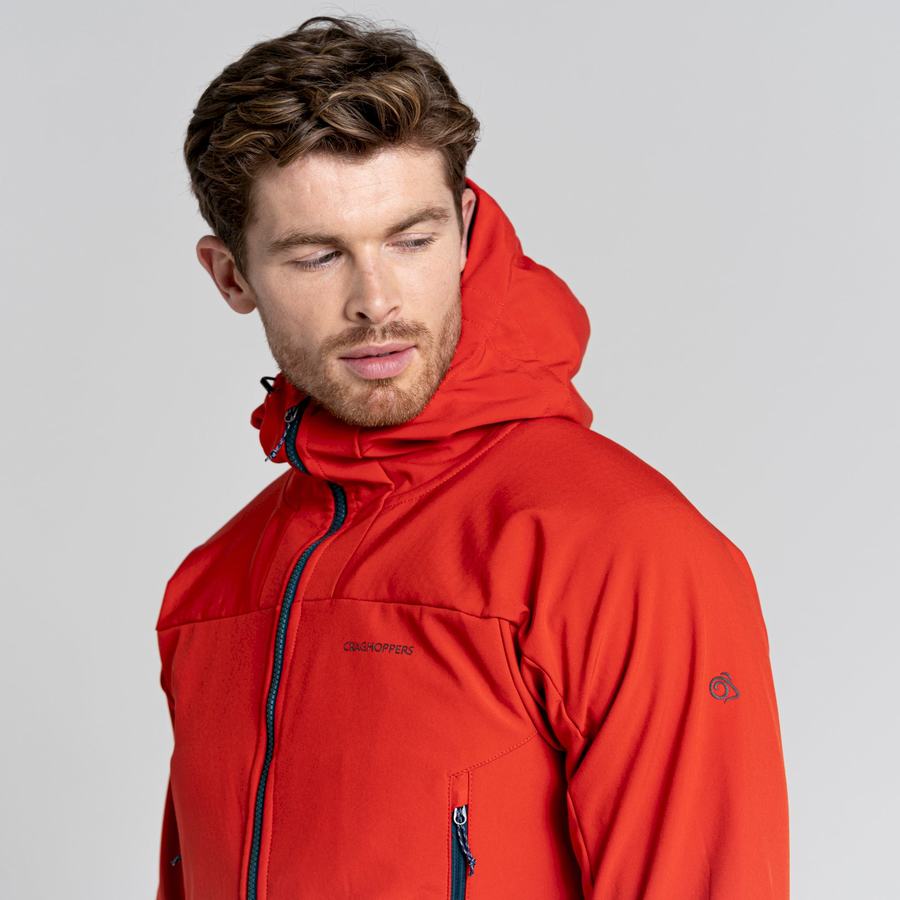 Men's Craghoppers Tripp Hooded Jackets Red | EYJ6118IY