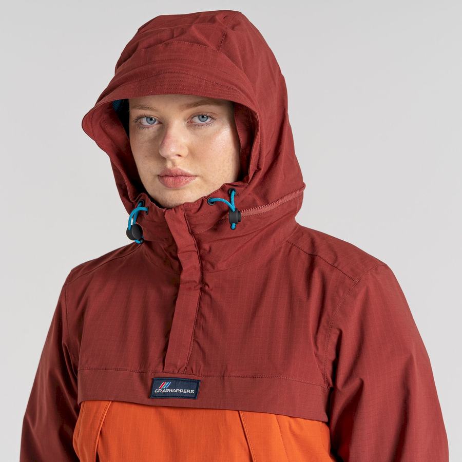 Men's Craghoppers Waterproof Anderson Cagoule Jackets Red Orange | DZT8050ZV