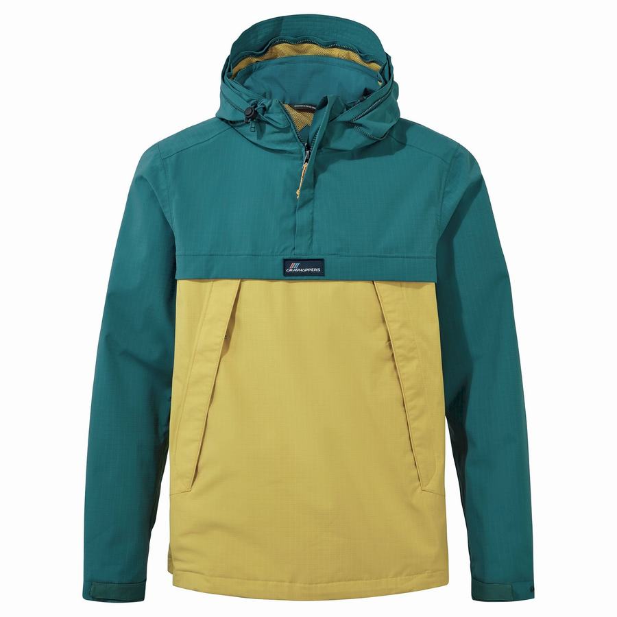 Men\'s Craghoppers Waterproof Anderson Cagoule Jackets Green Yellow | TIS7120WG