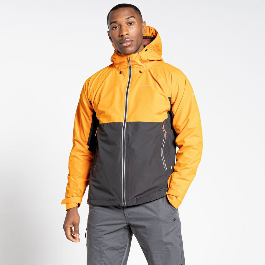 Men's Craghoppers Waterproof Atlas Jackets Orange Black | LRH735BX