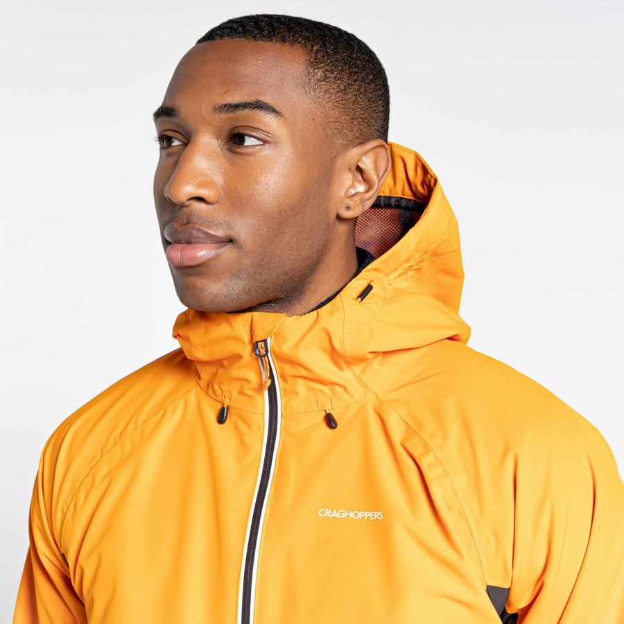 Men's Craghoppers Waterproof Atlas Jackets Orange Black | LRH735BX