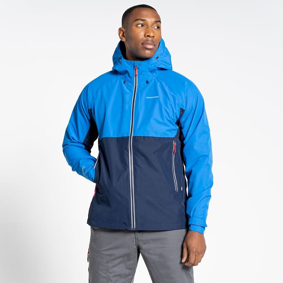 Men's Craghoppers Waterproof Atlas Jackets Blue Navy | XOZ654HT