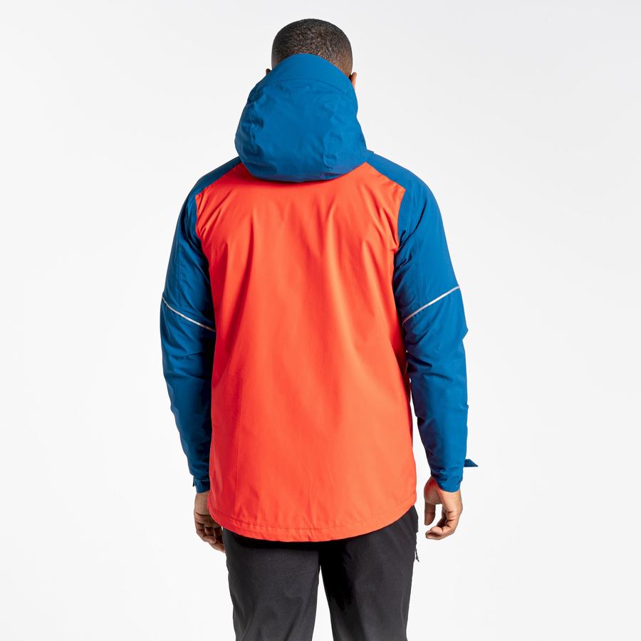 Men's Craghoppers Waterproof Dynamic Jackets Navy Blue Orange Red | GJL363BF