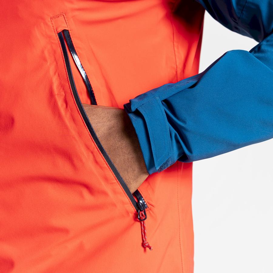 Men's Craghoppers Waterproof Dynamic Jackets Navy Blue Orange Red | GJL363BF