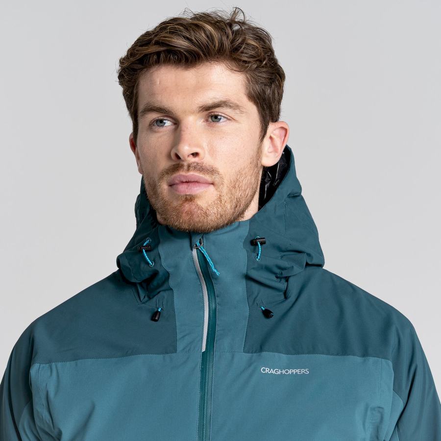 Men's Craghoppers Waterproof Gryffin Jackets Dark Green | HFR8717UJ