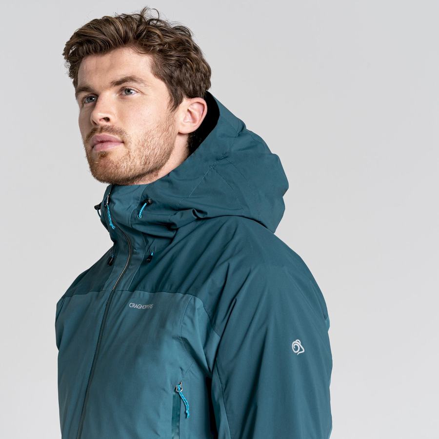 Men's Craghoppers Waterproof Gryffin Jackets Dark Green | HFR8717UJ