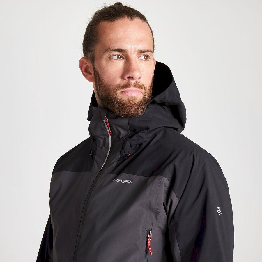 Men's Craghoppers Waterproof Gryffin Jackets Black | HNG3433UF