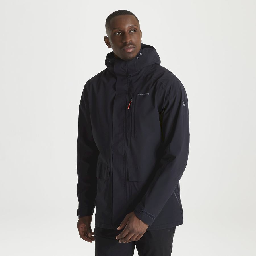 Men's Craghoppers Waterproof Lorton Jackets Navy | IOK7220QN