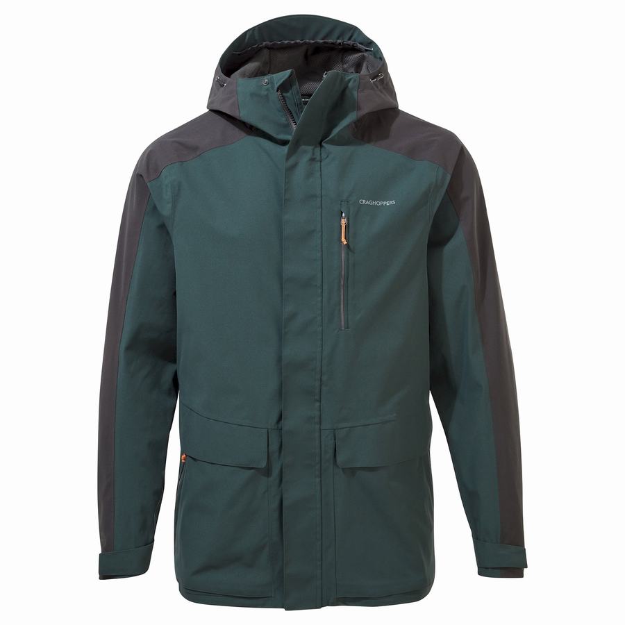 Men\'s Craghoppers Waterproof Lorton Jackets Green | LIZ1003NA