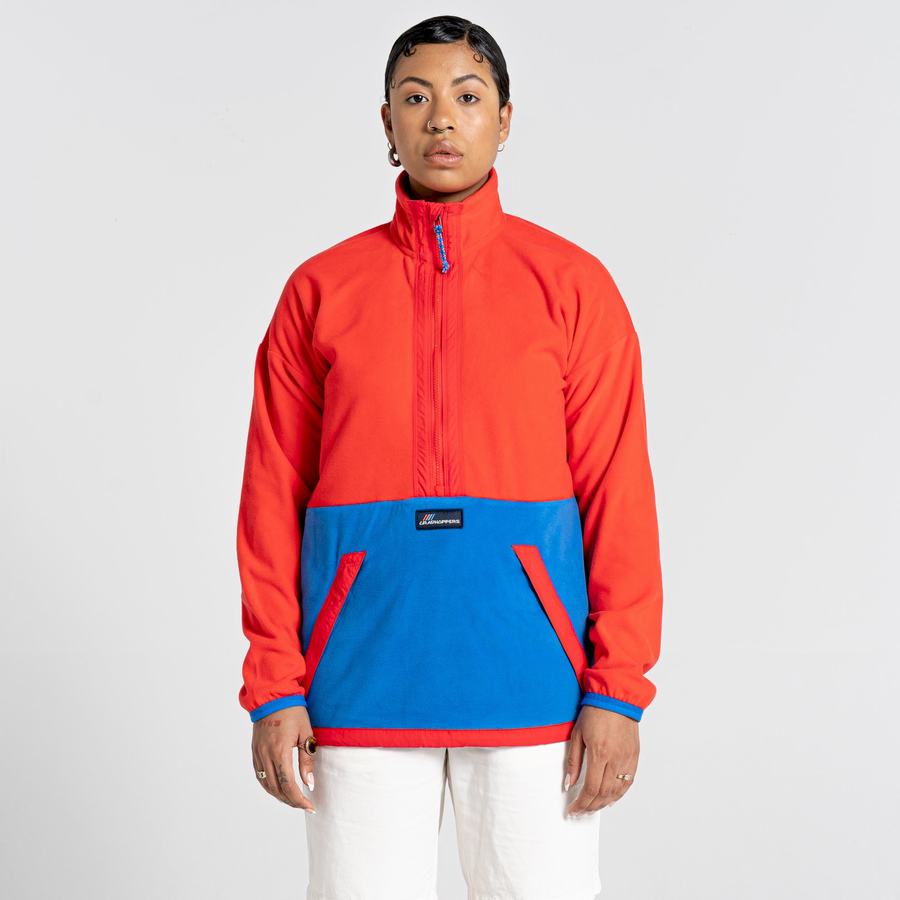 Men's Craghoppers Welwood Half Zip Sweaters Orange Red Blue | GOQ2311BF