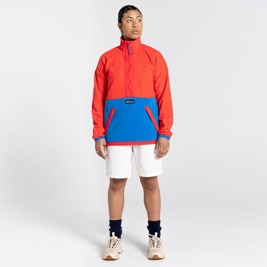 Men's Craghoppers Welwood Half Zip Sweaters Orange Red Blue | GOQ2311BF