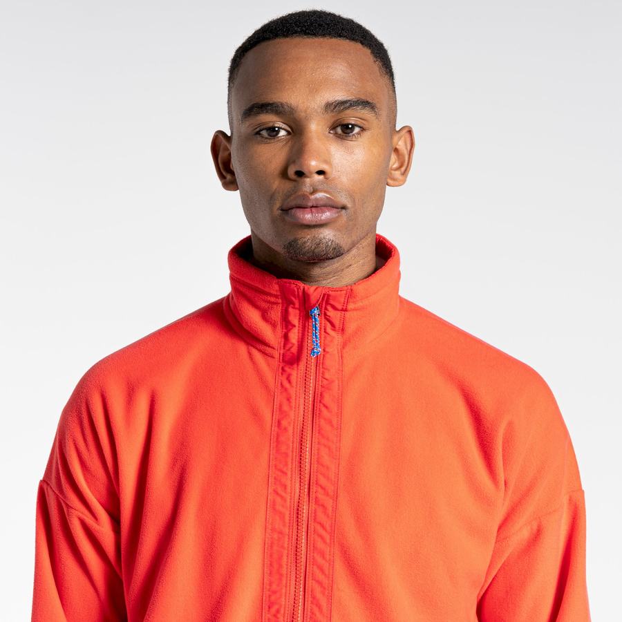 Men's Craghoppers Welwood Half Zip Sweaters Orange Red Blue | GOQ2311BF