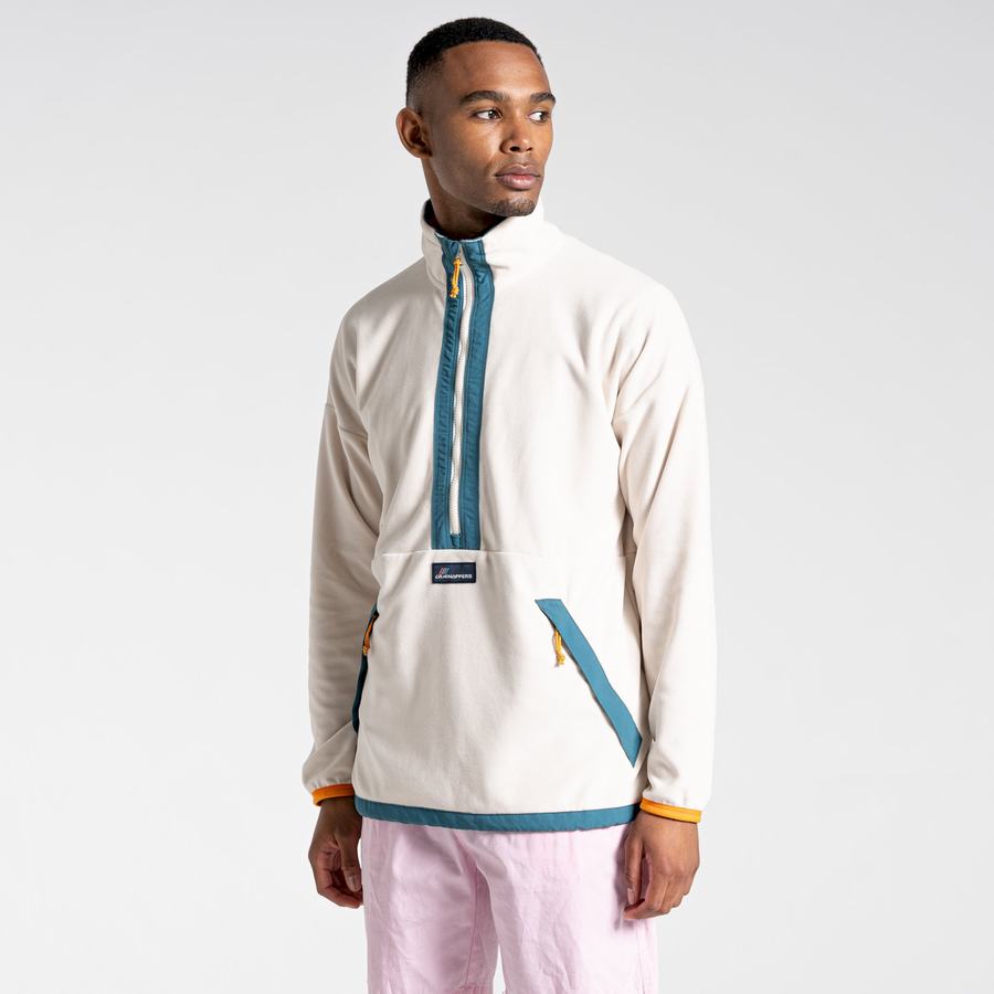 Men's Craghoppers Welwood Half Zip Sweaters White | IGW352UZ