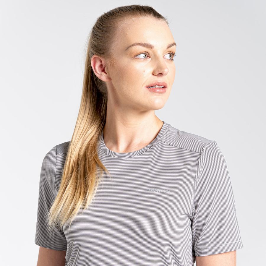 Women's Craghoppers Aliso Short Sleeved T-Shirts Grey | SLZ1455AL