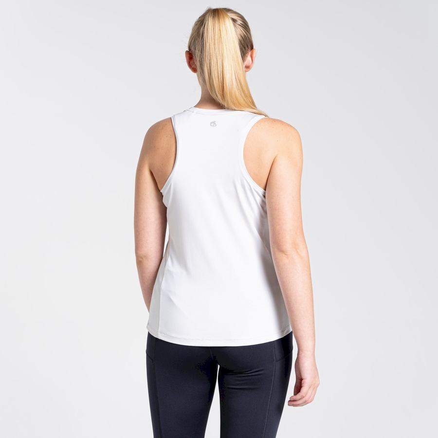 Women's Craghoppers Aliso Vest Top T-Shirts White | QHY6597BN