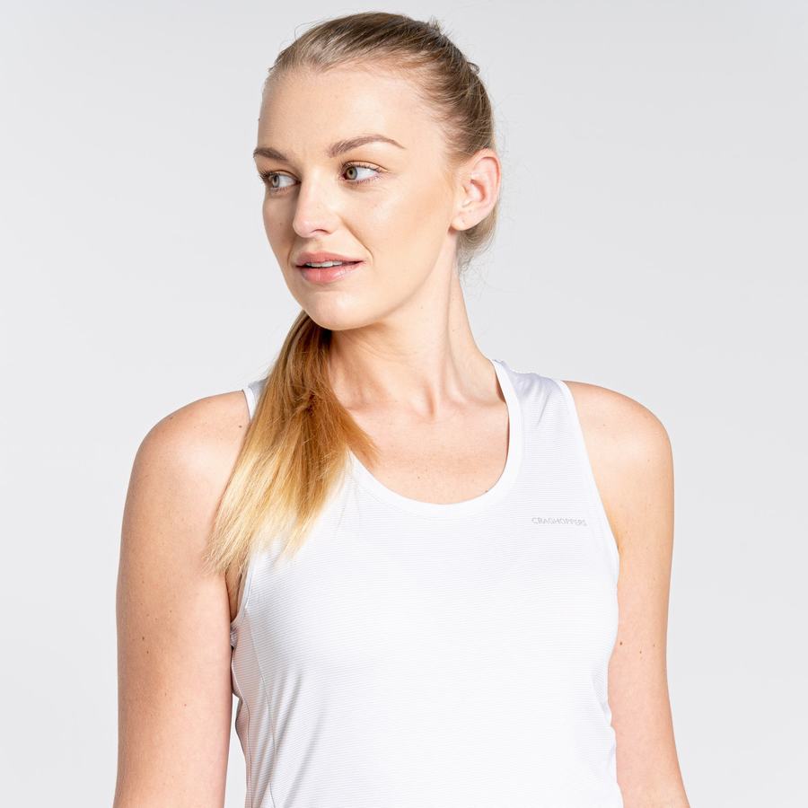 Women's Craghoppers Aliso Vest Top T-Shirts White | QHY6597BN