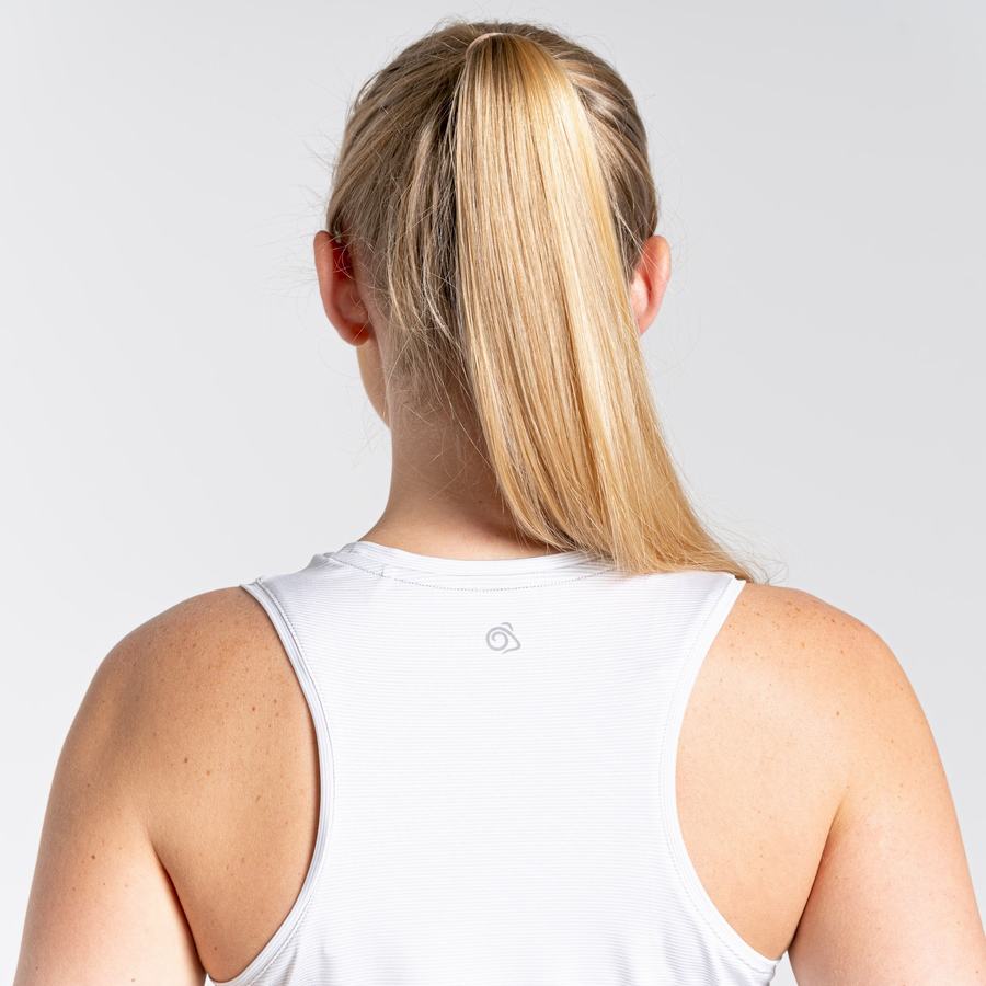 Women's Craghoppers Aliso Vest Top T-Shirts White | QHY6597BN