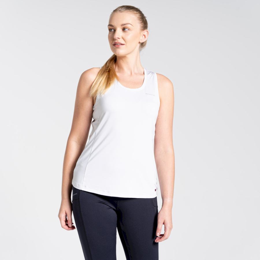 Women's Craghoppers Aliso Vest Top T-Shirts White | QHY6597BN