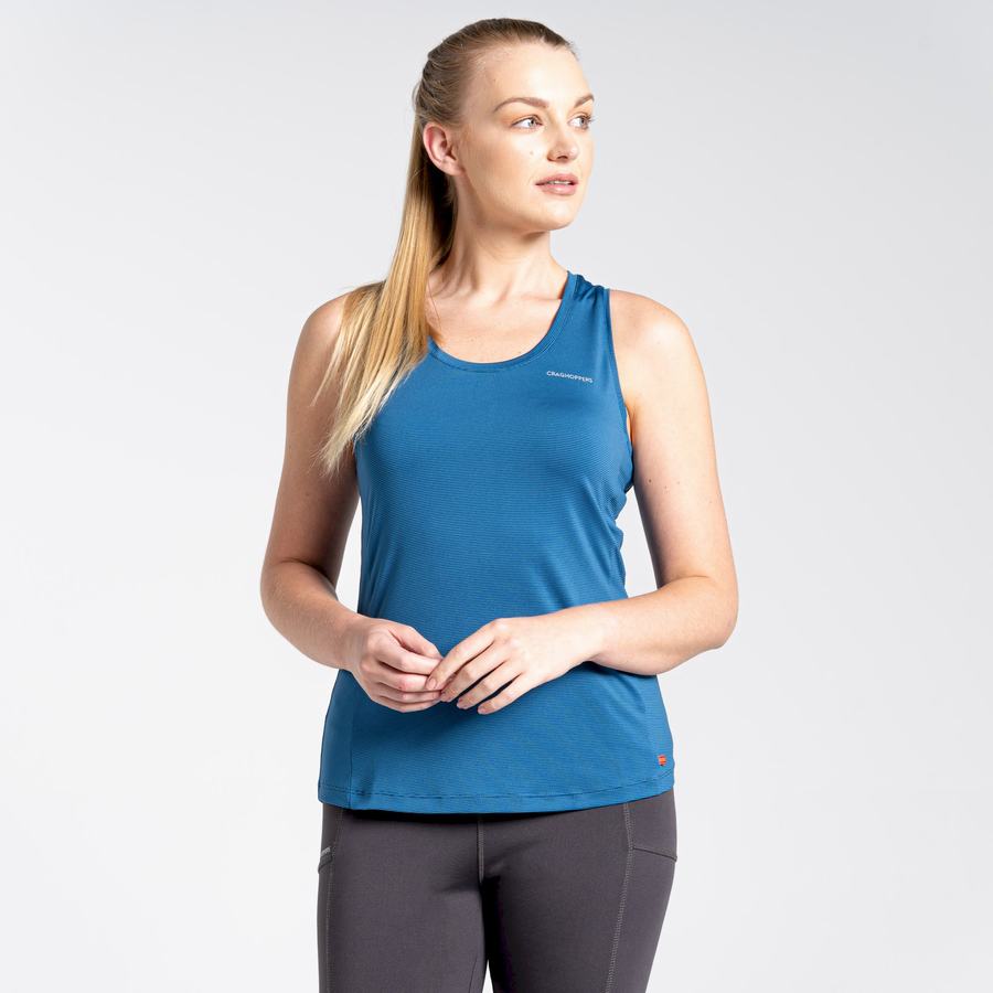 Women's Craghoppers Aliso Vest Top T-Shirts Blue | RHE9961AP