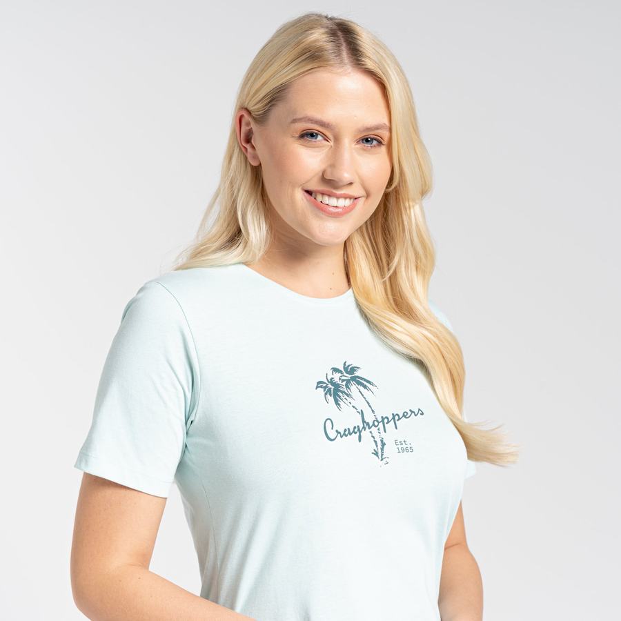 Women's Craghoppers Ally Short Sleeved T-Shirts Green | UXH4982TA