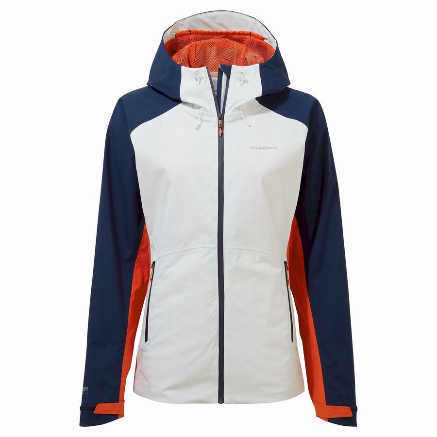 Women\'s Craghoppers Anza Jackets Blue Navy Grey Orange | EKJ5755ZY