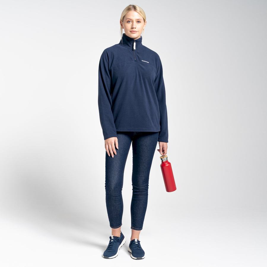 Women's Craghoppers Cabrillo Half Zip Sweaters Blue Navy | MQB1264SO