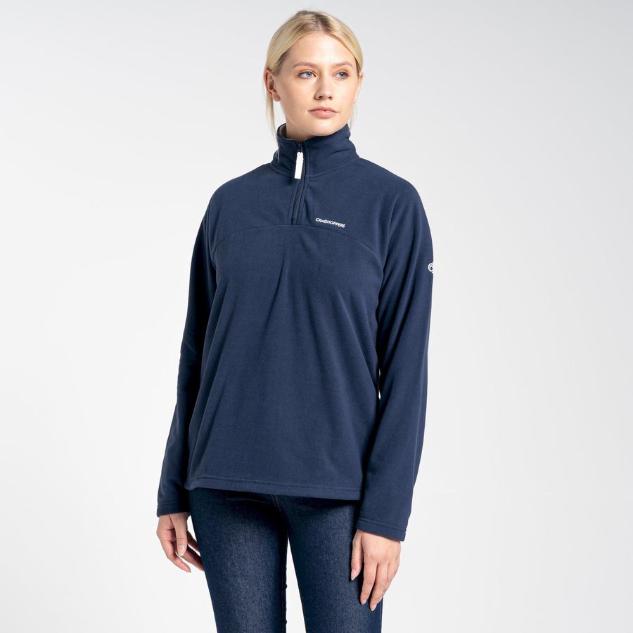 Women's Craghoppers Cabrillo Half Zip Sweaters Blue Navy | MQB1264SO