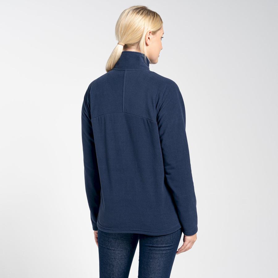 Women's Craghoppers Cabrillo Half Zip Sweaters Blue Navy | MQB1264SO