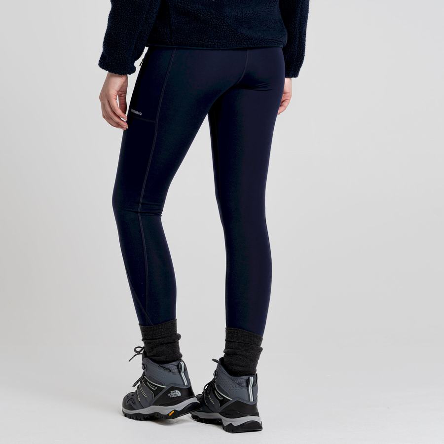 Women's Craghoppers Compression Thermal Leggings Blue Navy | TPY4138OF