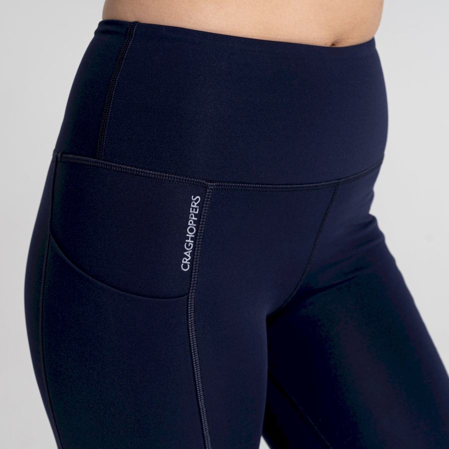 Women's Craghoppers Compression Thermal Leggings Blue Navy | TPY4138OF