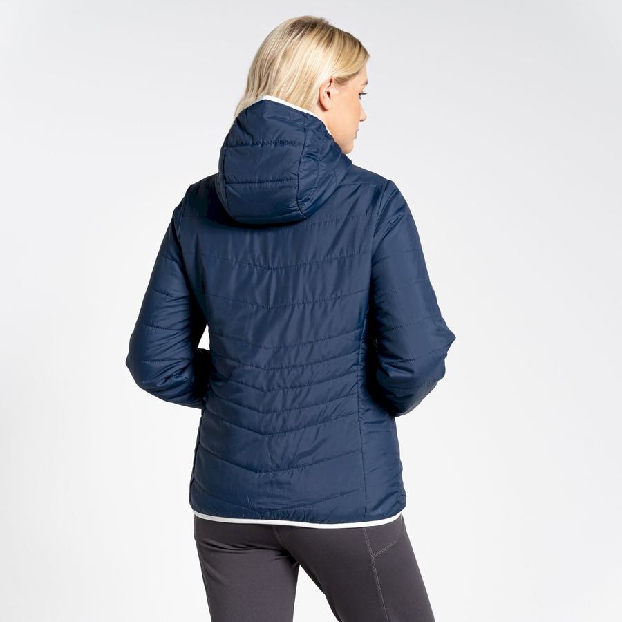 Women's Craghoppers Compresslite VI Hooded Jackets Blue Navy | VTN167OD