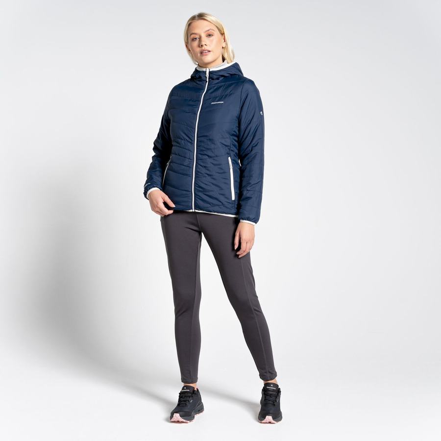 Women's Craghoppers Compresslite VI Hooded Jackets Blue Navy | VTN167OD