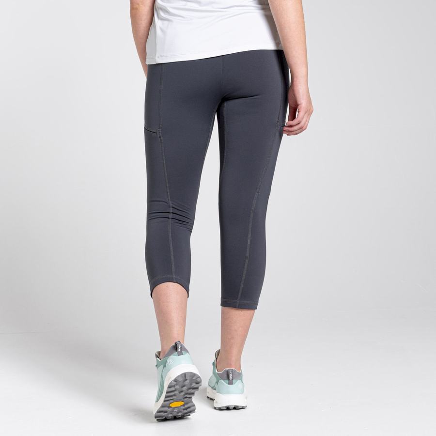 Women's Craghoppers Dynamic Cropped Leggings Deep Grey | ARW7685RL