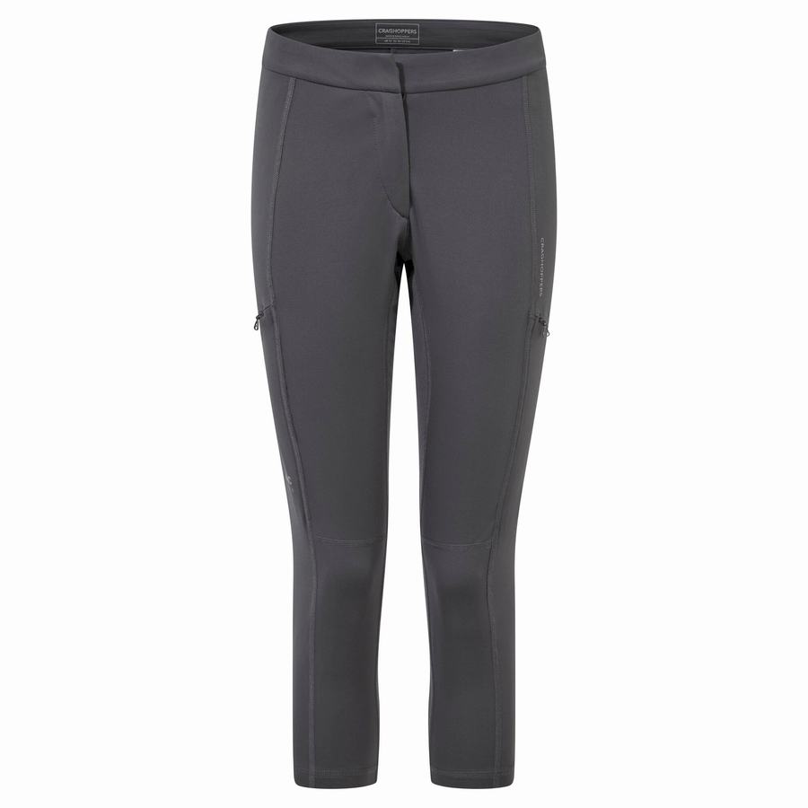 Women's Craghoppers Dynamic Cropped Leggings Deep Grey | ARW7685RL