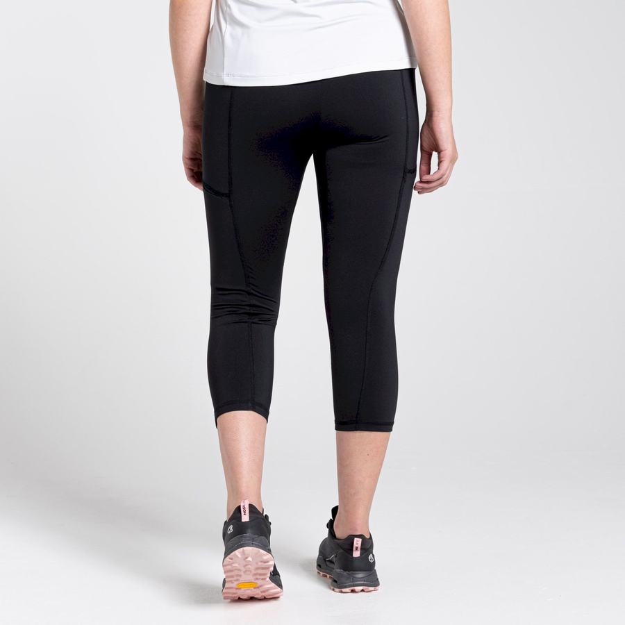 Women's Craghoppers Dynamic Cropped Leggings Black | FIN184HJ