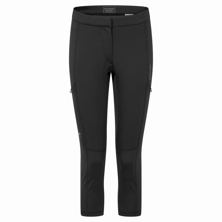 Women's Craghoppers Dynamic Cropped Leggings Black | FIN184HJ