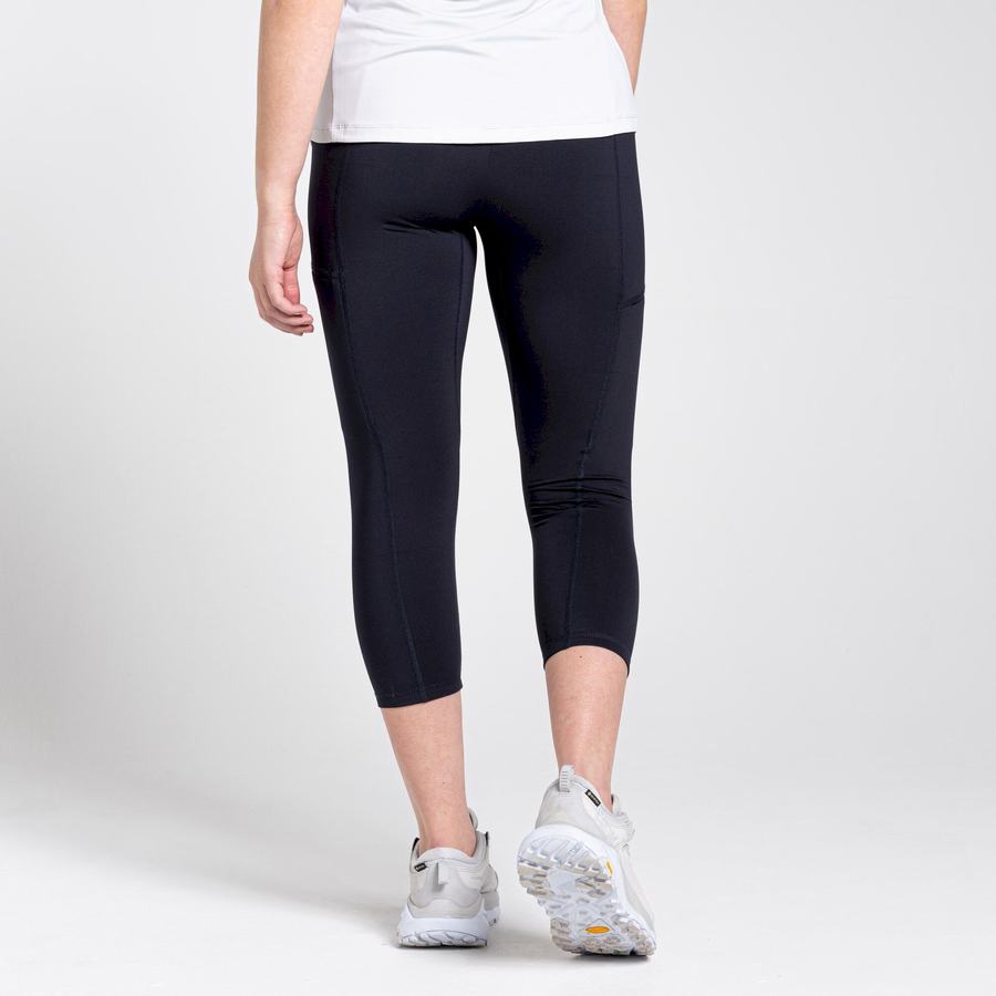 Women's Craghoppers Dynamic Cropped Leggings Navy | OJU716IK